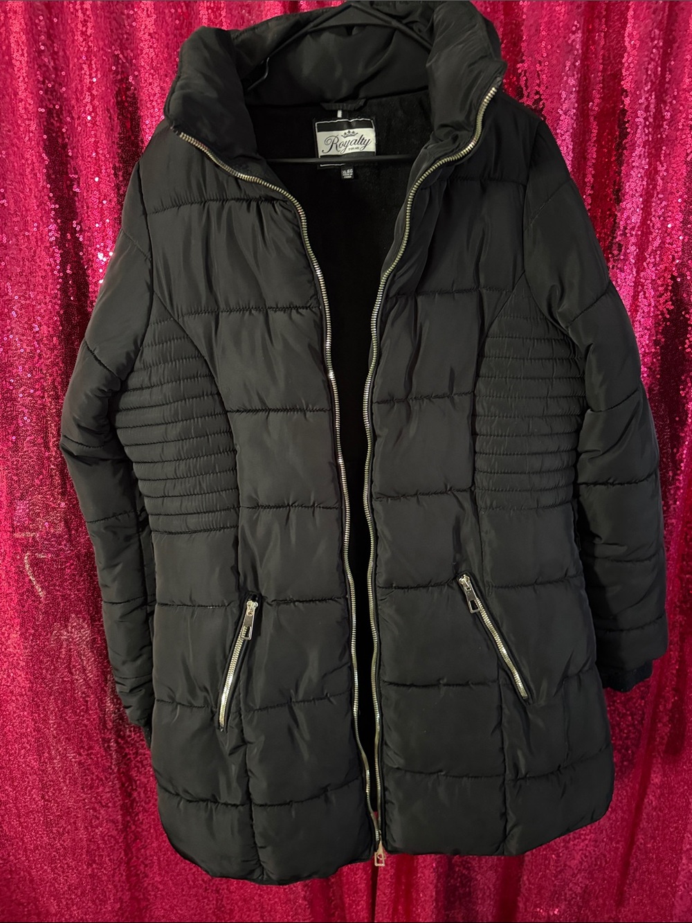 Women's Black Quilted Puffer Coat